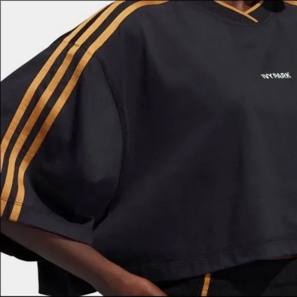 ADIDAS IVY PARK 3-Stripes Crop Tee - Picture 3 of 9